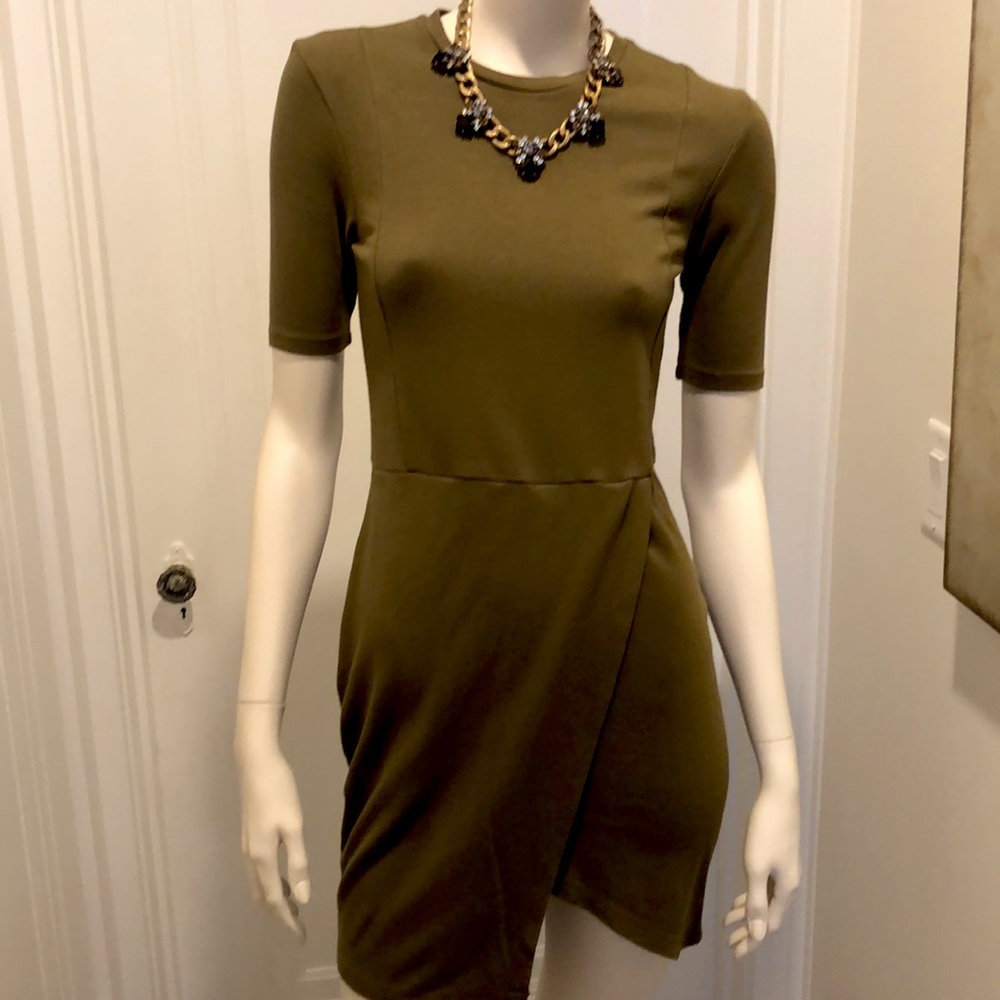 Stunning Topshop Olive Green Dress Size 6